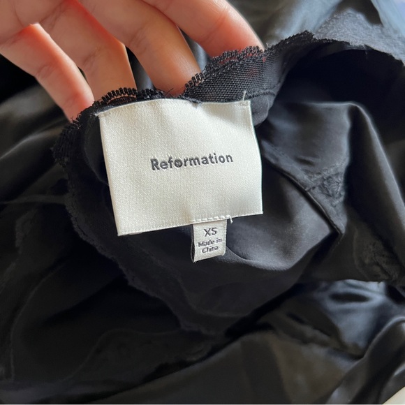 Reformation NEW Nora Silk Slip Dress Women's size XS  100% Silk Elegant Black - Picture 8 of 9